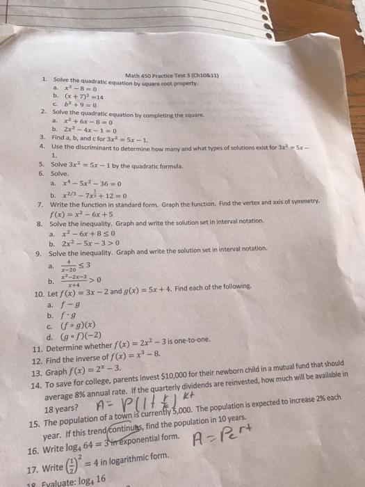 Solved Solve the quadratic equation by square root property. | Chegg.com
