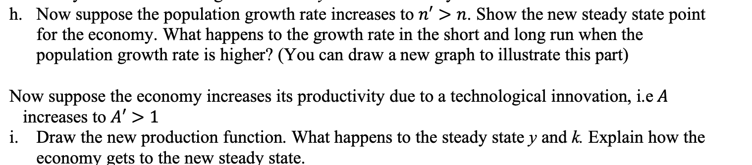 Solved Suppose The Production Function Of An Economy Is | Chegg.com