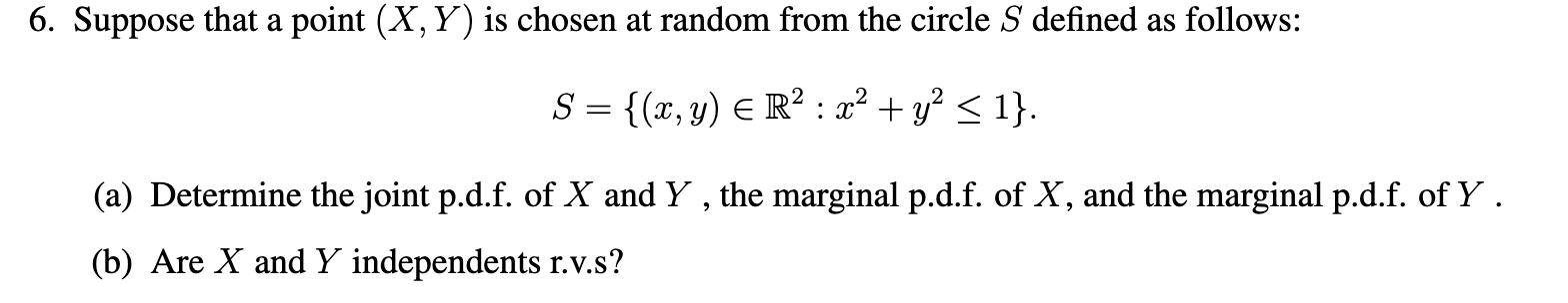 solved-6-suppose-that-a-point-x-y-is-chosen-at-random-chegg