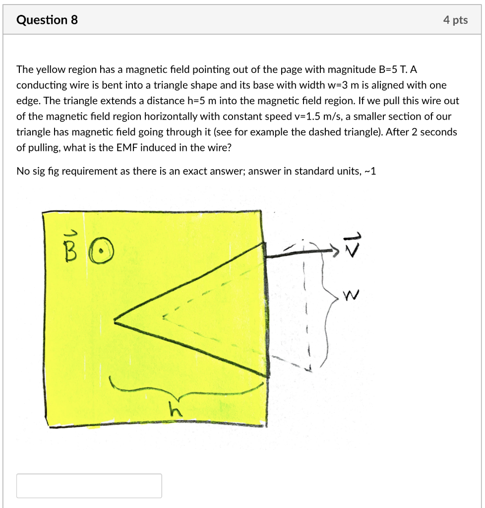 Solved The yellow region has a magnetic field pointing out | Chegg.com