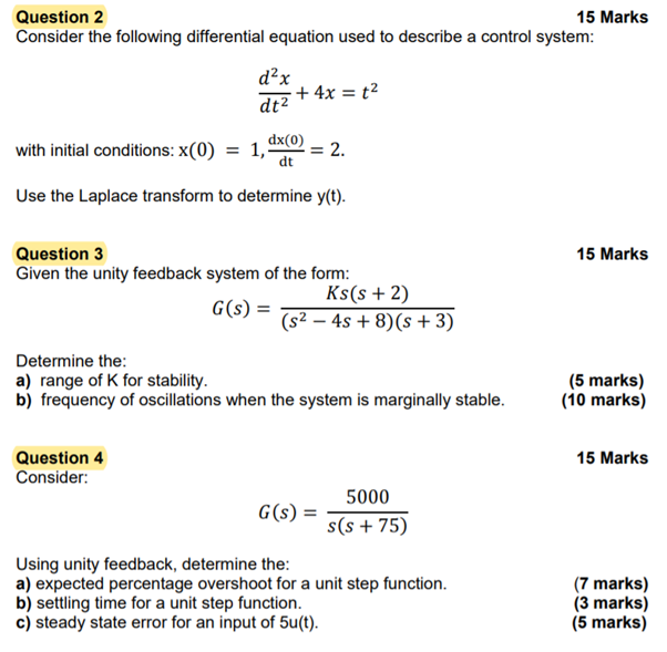Solved Question 2 15 Marks Consider the following | Chegg.com