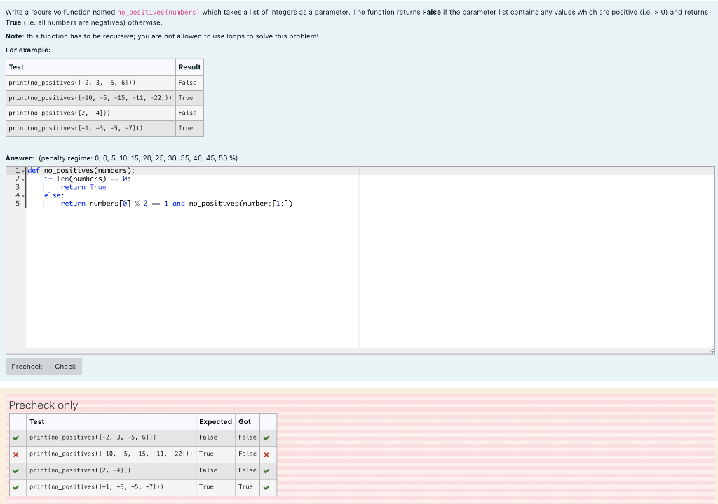 Solved Write A Recursive Function Named No_positives | Chegg.com