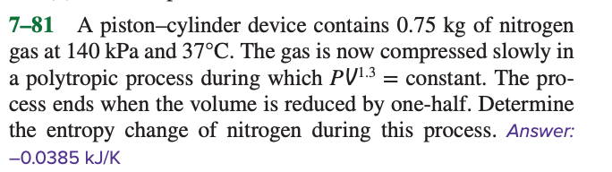 Solved 7-81 A piston-cylinder device contains 0.75 kg of | Chegg.com