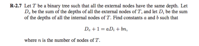 Solved R-2.7 Let T be a binary tree such that all the | Chegg.com