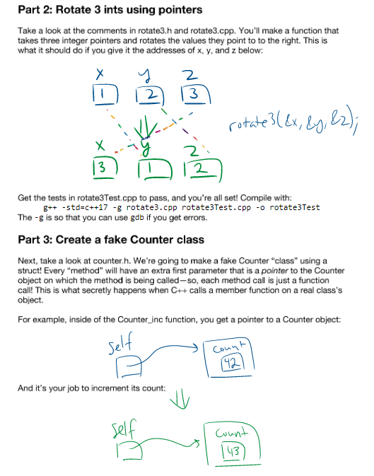 Solved Lab 7: Pointers & Fake Classes CSCI 40 Objectives: • | Chegg.com