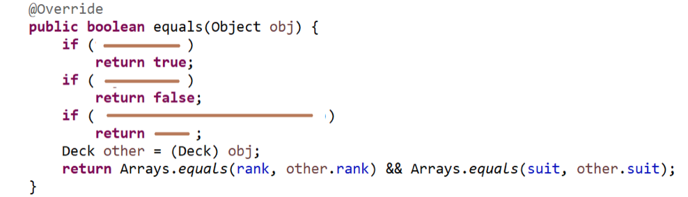 Solved Suppose that a class is defined to represent a deck | Chegg.com