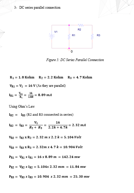 Solved 3- DC series parallel connection R2 V1 R1 R3 0 Figure | Chegg.com