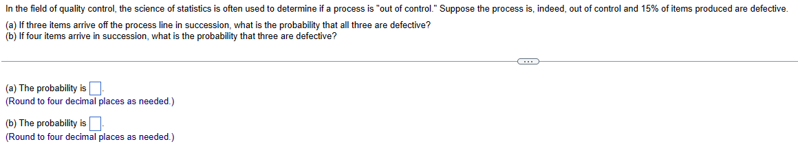 Solved In the field of quality control, the science of | Chegg.com