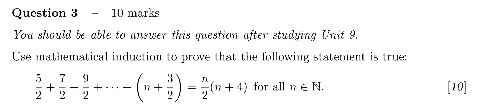 Solved Question 3 10 marks You should be able to answer this | Chegg.com