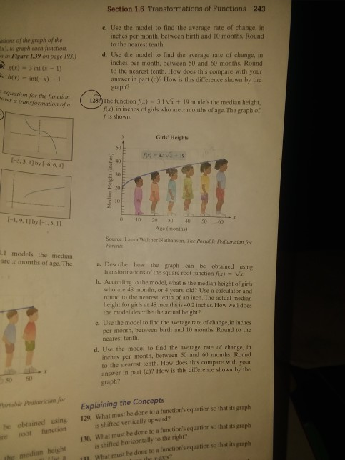 Solved Section 1.6 Transformations of Functions 243 ations | Chegg.com