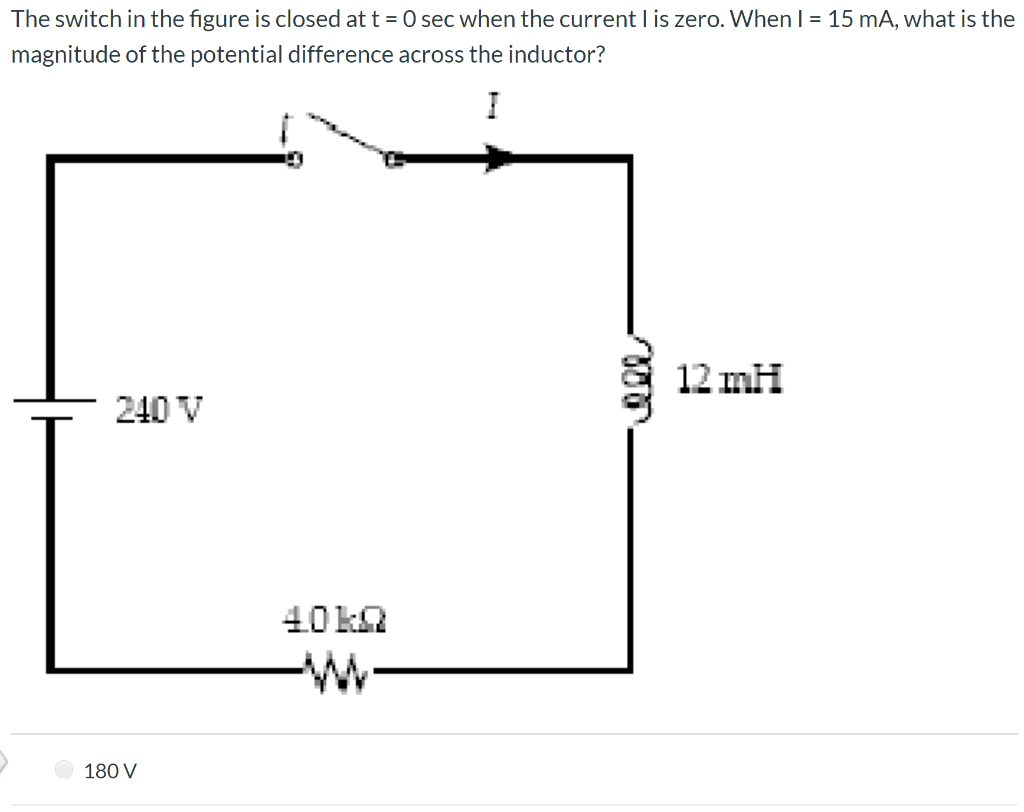 Solved The switch in the figure is closed at t = 0 sec when | Chegg.com