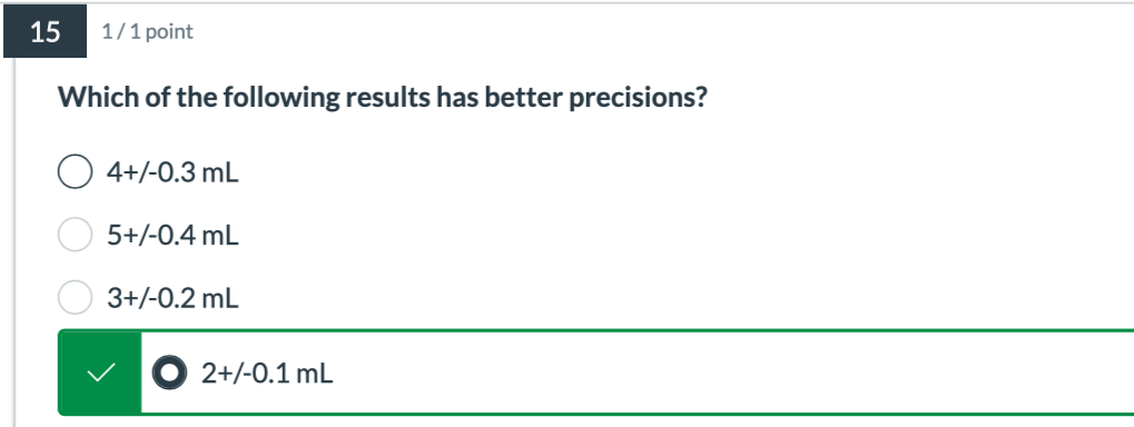 Solved Which of the following results has better precisions? | Chegg.com