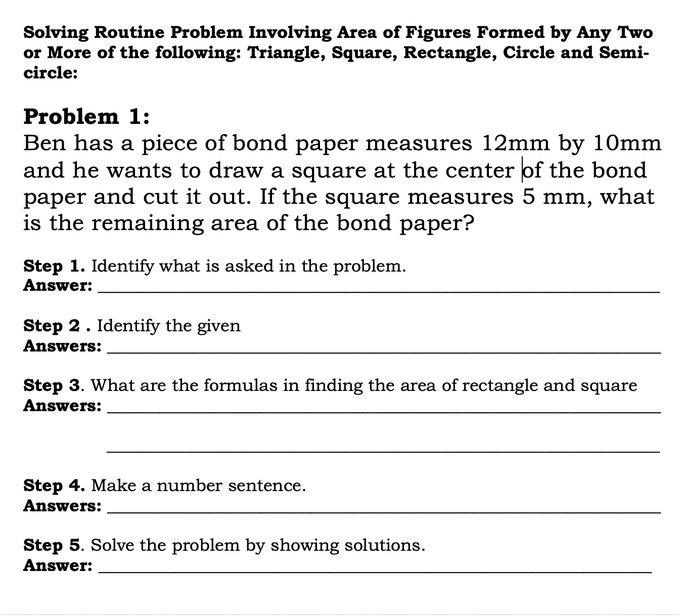 Solved Solving Routine Problem Involving Area of Figures | Chegg.com