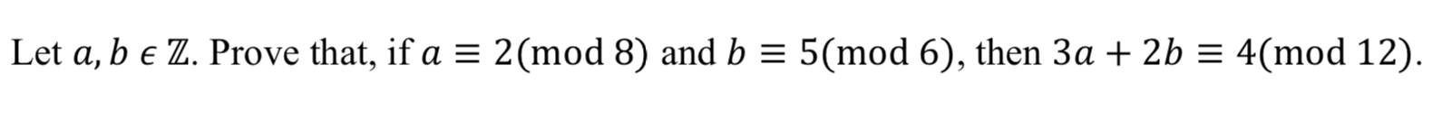 Solved Let a, b e Z. Prove that, if a = 2(mod 8) and b = | Chegg.com