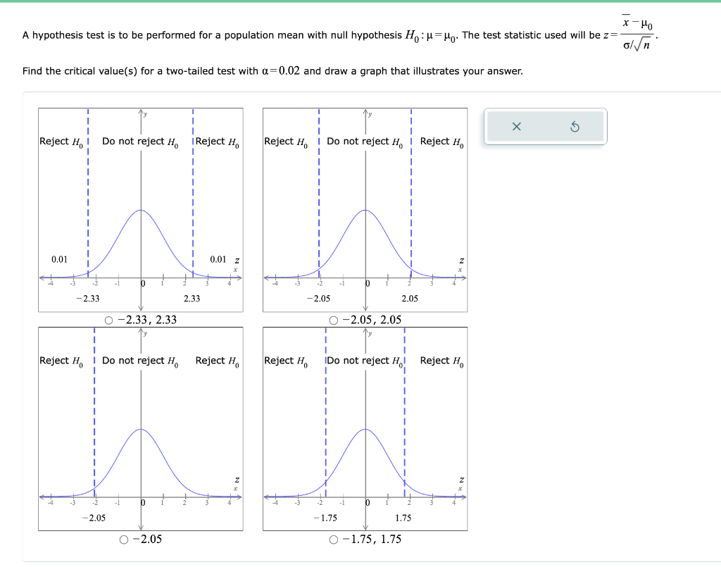 Solved A hypothesis test is to be performed for a population | Chegg.com