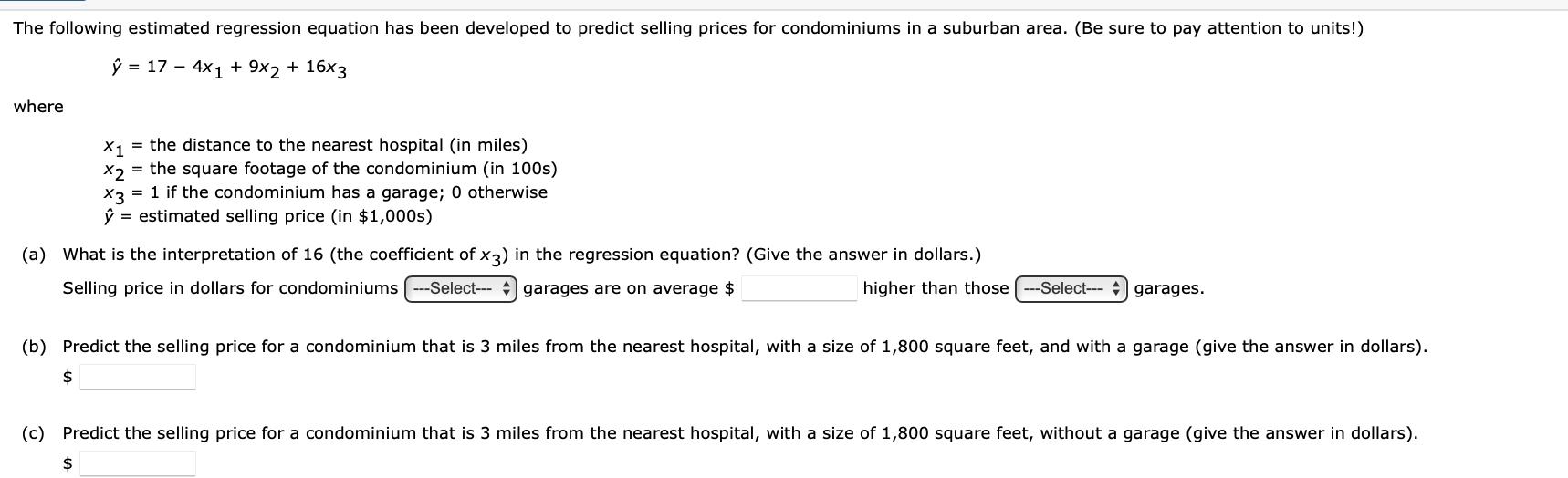 Solved The following estimated regression equation has been | Chegg.com