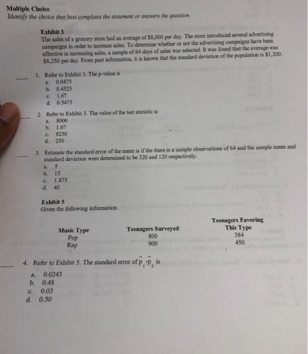 Solved Multiple Choice Identify the choice that best | Chegg.com