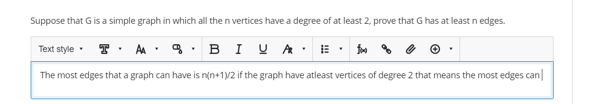 Solved Suppose that G is a simple graph in which all the n | Chegg.com