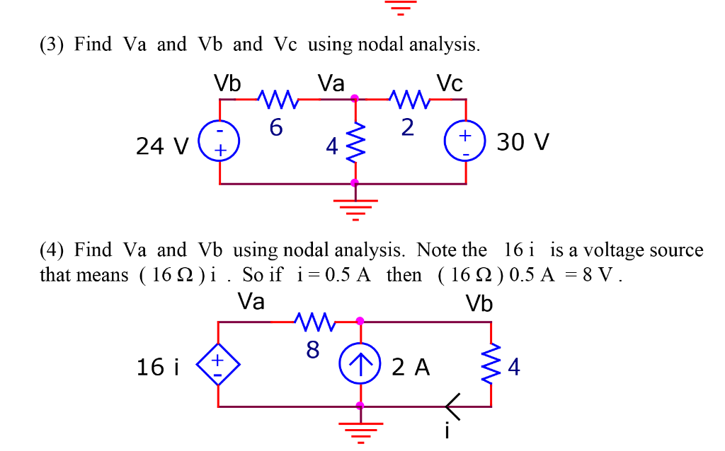 Solved 3 Find Va And Vb And Vc Using Nodal Analysis Vb Va