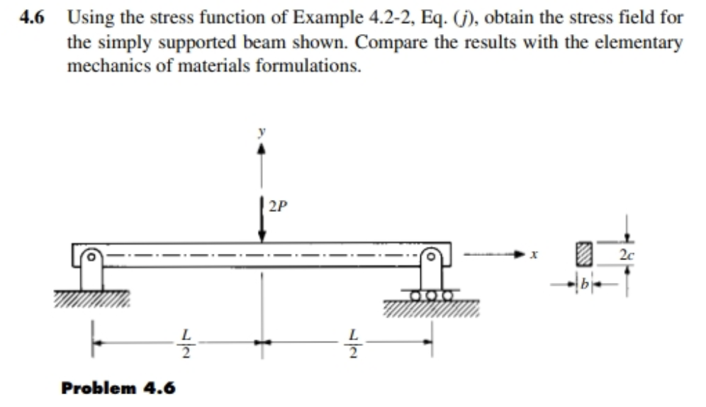4.6 Using the stress function of Example 4.2-2, Eq. ( | Chegg.com