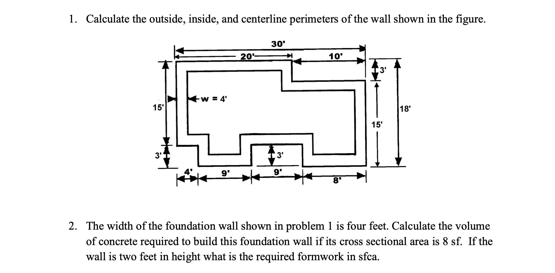 Solved 1. Calculate the outside, inside, and centerline | Chegg.com