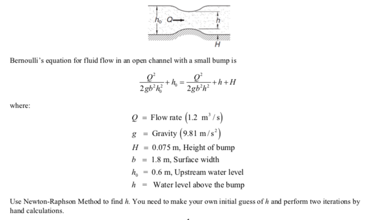 Solved Bernoulli's equation for fluid flow in an open | Chegg.com