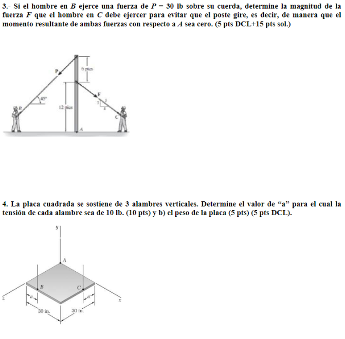 Solved 3) If The Man At B Exerts A Force Of P = 30 Lb On A | Chegg.com