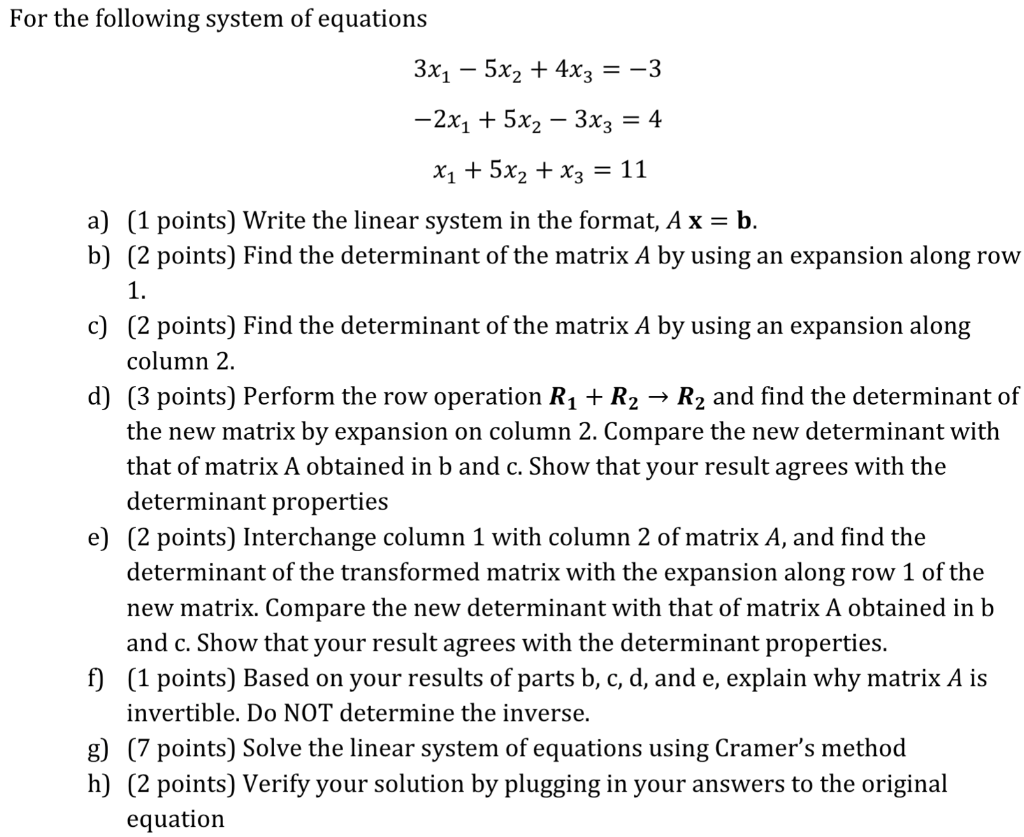 solved-for-the-following-system-of-equations-chegg