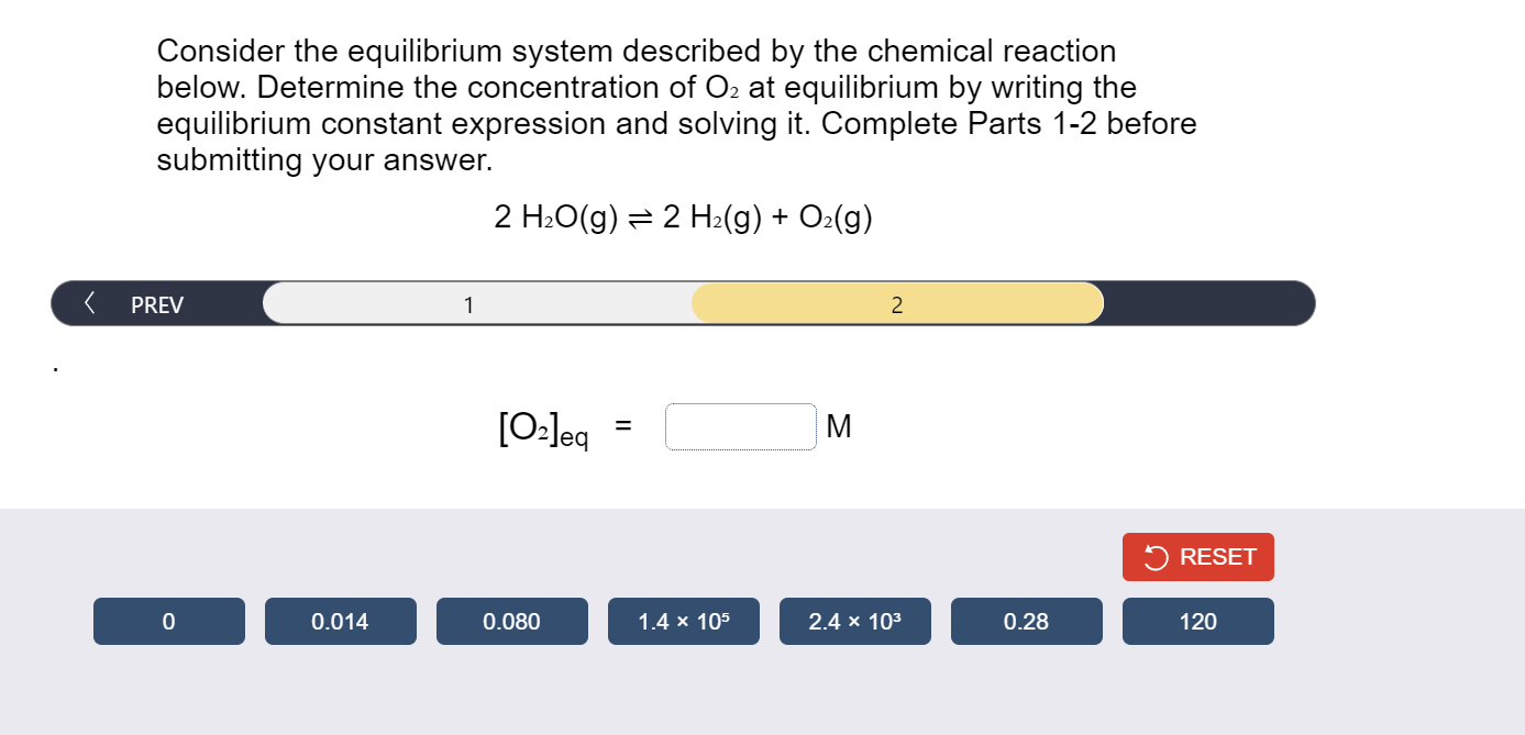 Solved Consider The Equilibrium System Described By The 4392