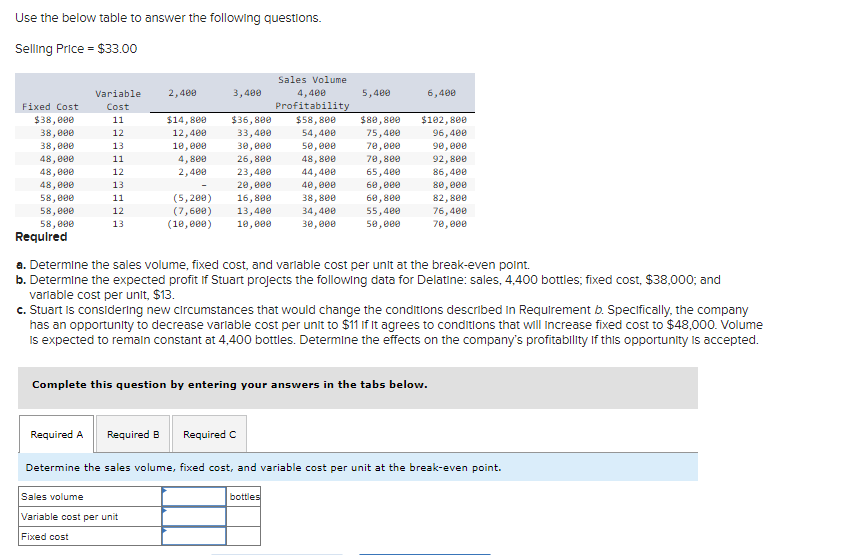 Solved Use the below table to answer the following | Chegg.com