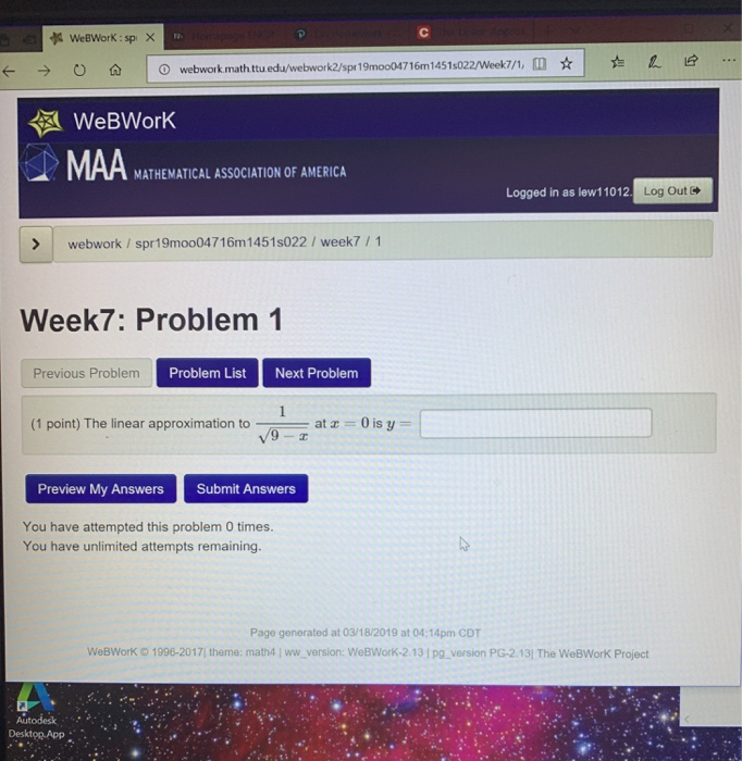 Solved e webwork mathtu edu/iwebwork2/spr19mo01716m | Chegg.com