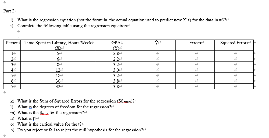 regression formula