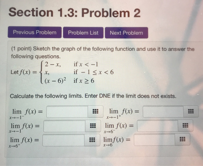 Solved Section 1.3: Problem 2 Previous Problem Problem List | Chegg.com