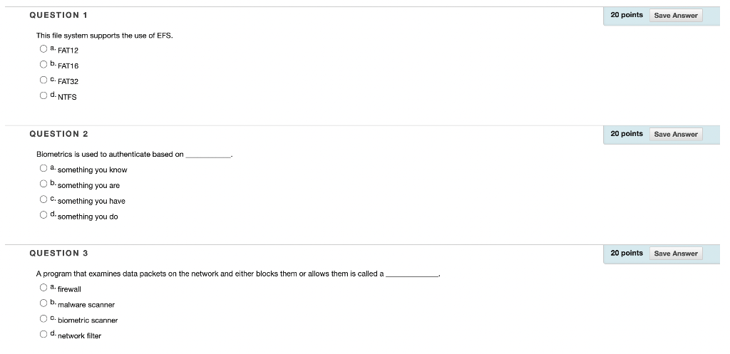 Solved QUESTION 1 20 points Save Answer This file system | Chegg.com