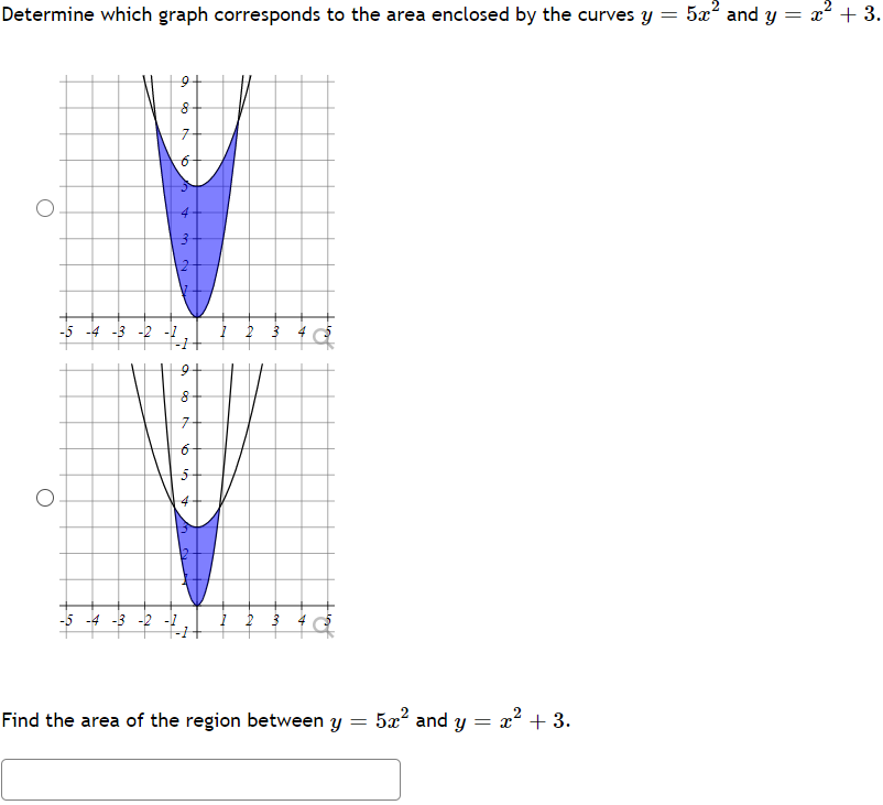 Solved Determine Which Graph Corresponds To The Area Chegg Com