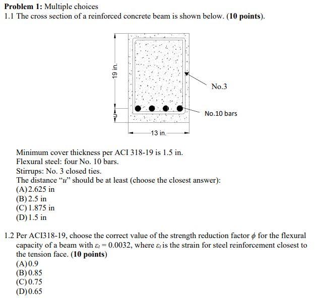 Solved Problem 1: Multiple Choices 1.1 The Cross Section Of | Chegg.com