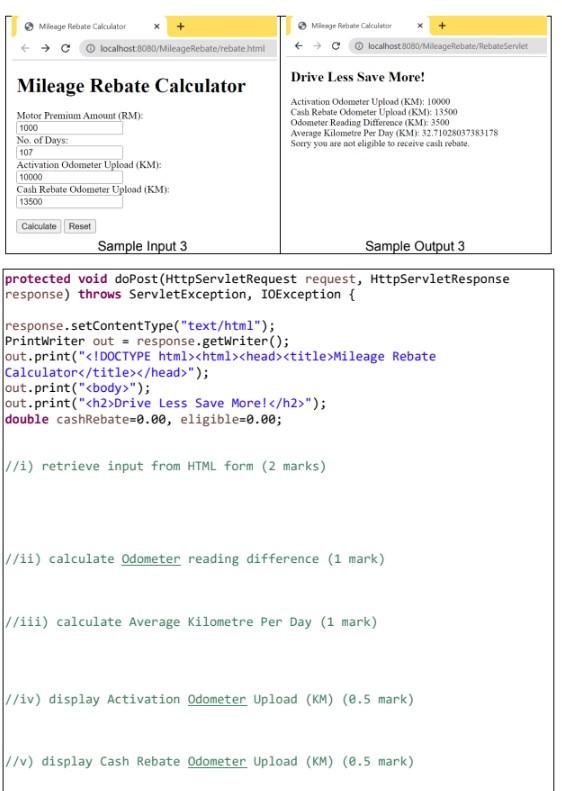 Solved b) Complete the Servlet doPost() method to retrieve, | Chegg.com