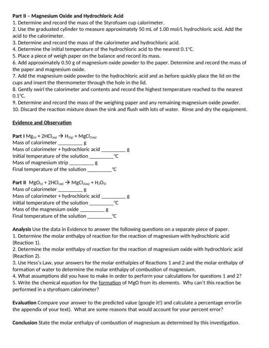 Solved find the molar enthalpy for reaction 1 and 2 using | Chegg.com