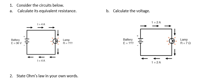 Solved 1. Consider the circuits below. Calculate its | Chegg.com