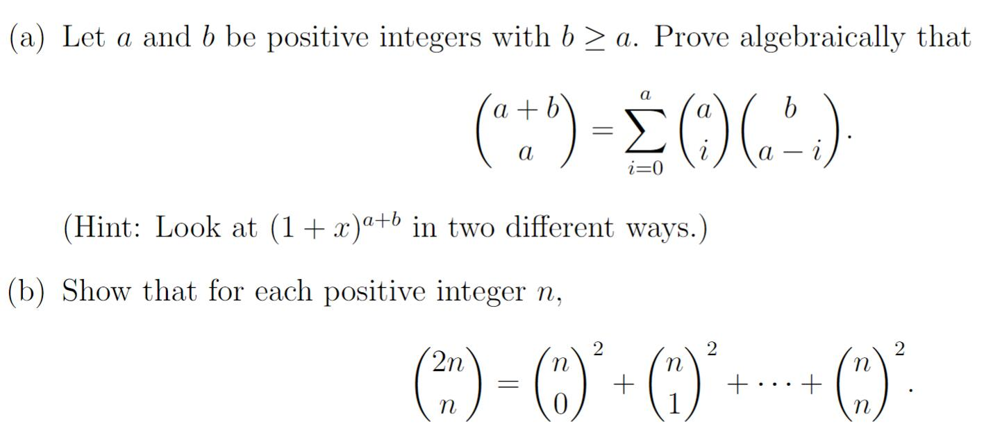 Solved A Let A And B Be Positive Integers With B A P Chegg Com