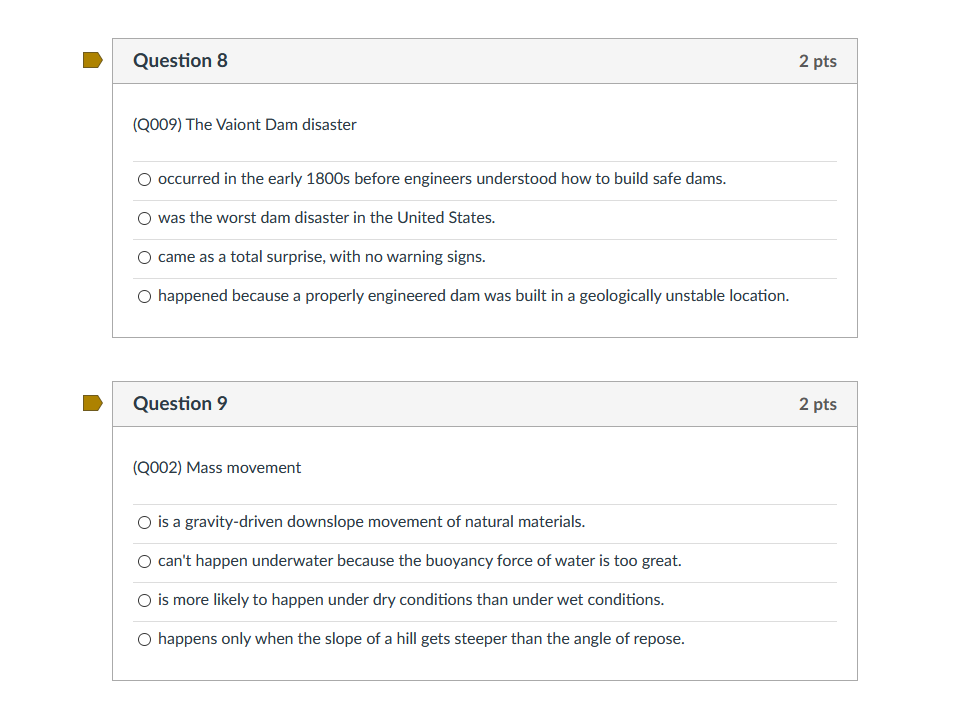 Solved Question 6 2 pts (2004) Identify the true statement. | Chegg.com