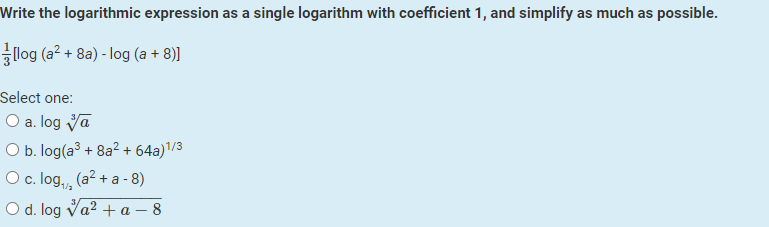 Solved Write the logarithmic expression as a single | Chegg.com