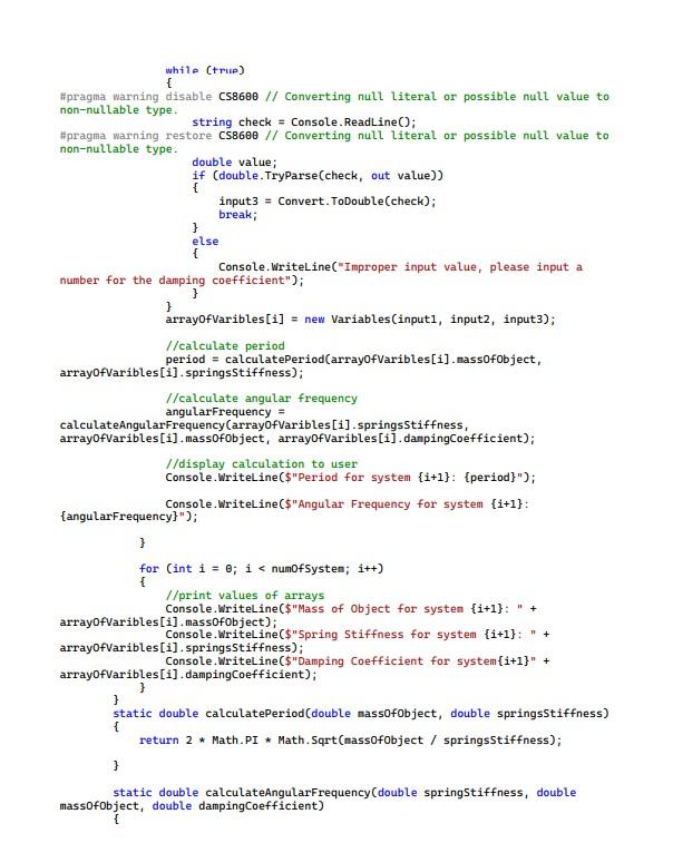 How do I implement this time history equation into | Chegg.com