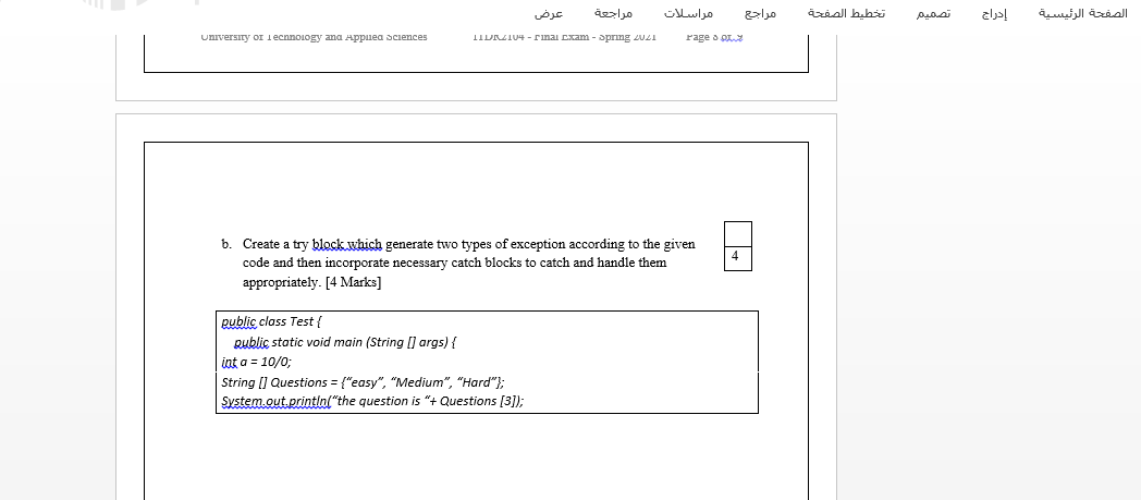 Solved C2. Answer the following: a. What Runtime Exception | Chegg.com