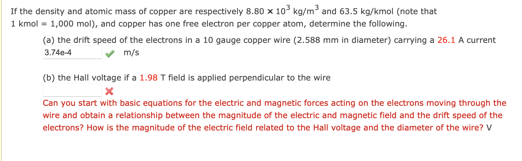 Solved If the density and atomic mass of copper are