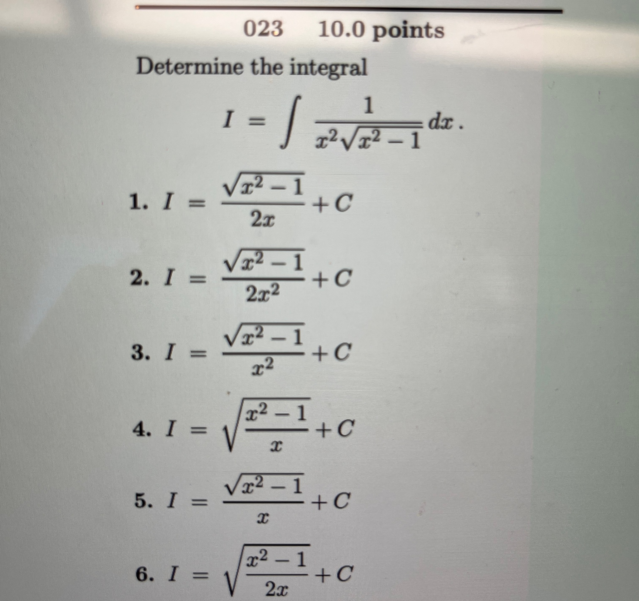 Solved I need help solving this integral please! Thank you! | Chegg.com