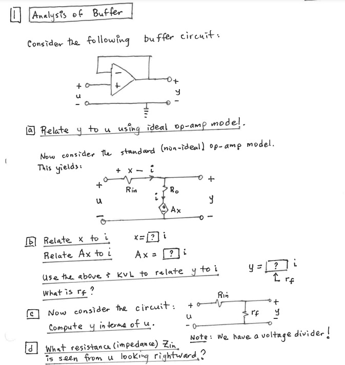 Solved Consider The Following Buffer Circuit: [a Relate Y To | Chegg.com