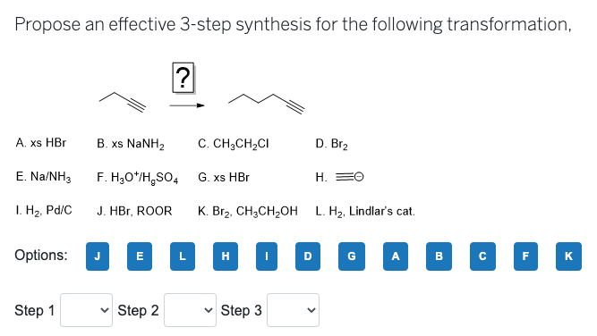 Solved Propose an effective 3-step synthesis for the | Chegg.com