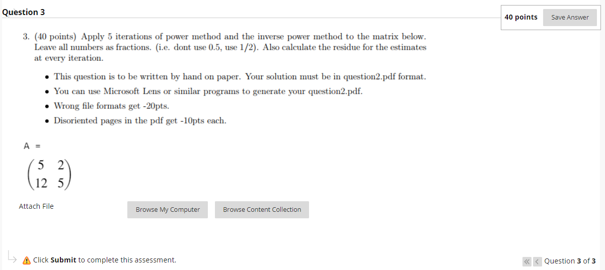 Solved Question 3 40 points Save Answer 3. (40 points) Apply | Chegg.com