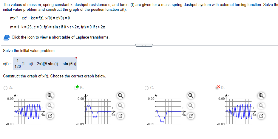 solved-the-values-of-mass-m-spring-constant-k-dashpot-chegg